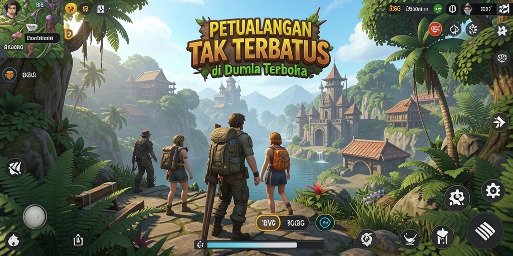 Tampilan gameplay penuh petualangan di dunia terbuka 8G8G.
