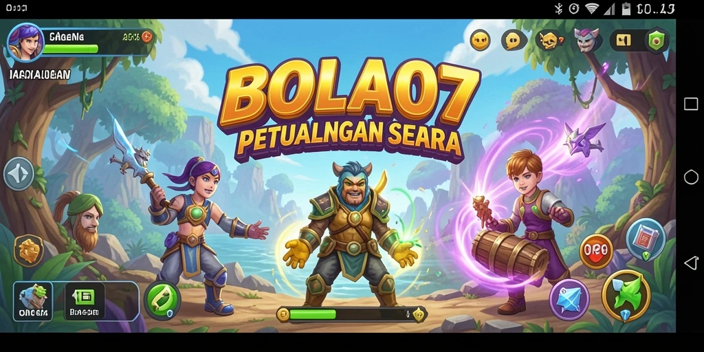 Screenshot utama BOLA07 menampilkan aksi gameplay petualangan yang mendebarkan.