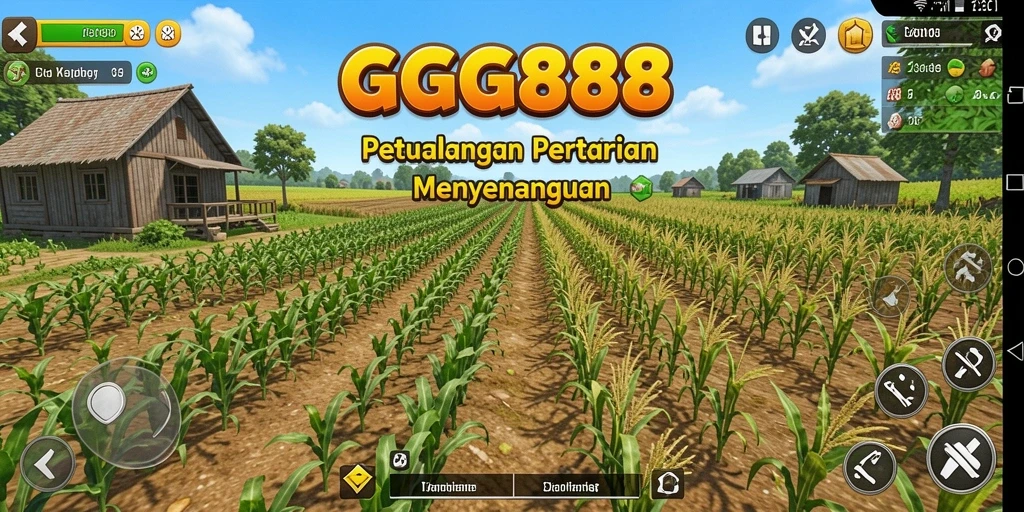 Tampilan gameplay GGG888 yang menarik saat bertani dan berternak.