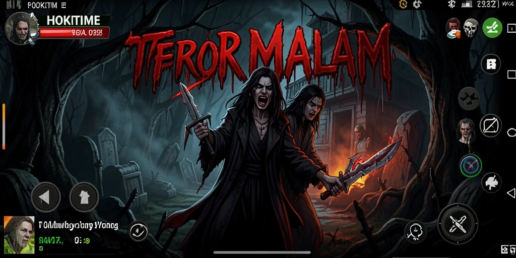 Screenshot HOKITIME menampilkan suasana gelap dan mencekam dalam gameplay.