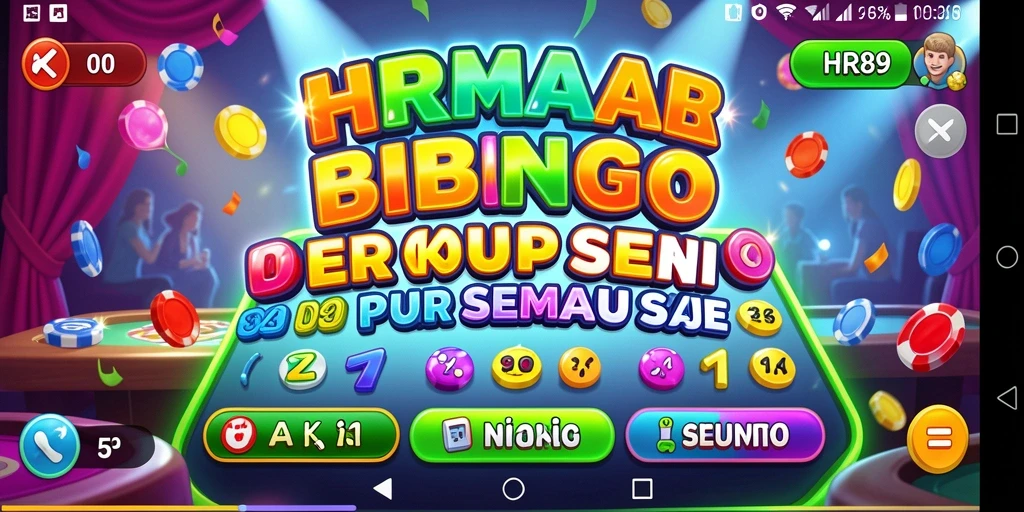 Screenshot gameplay HR89 menampilkan keseruan bermain Bingo.