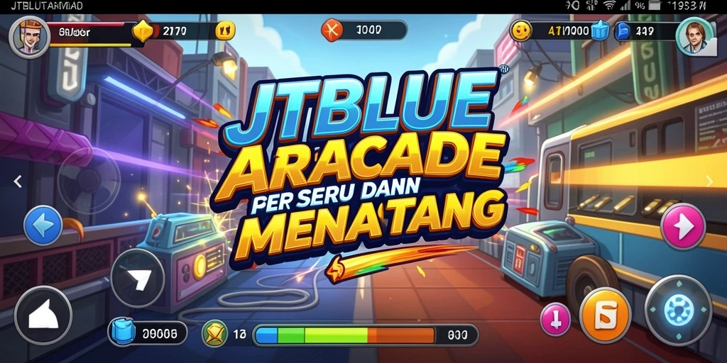 Screenshot gameplay JTBLUE dengan aksi seru dan penuh warna.