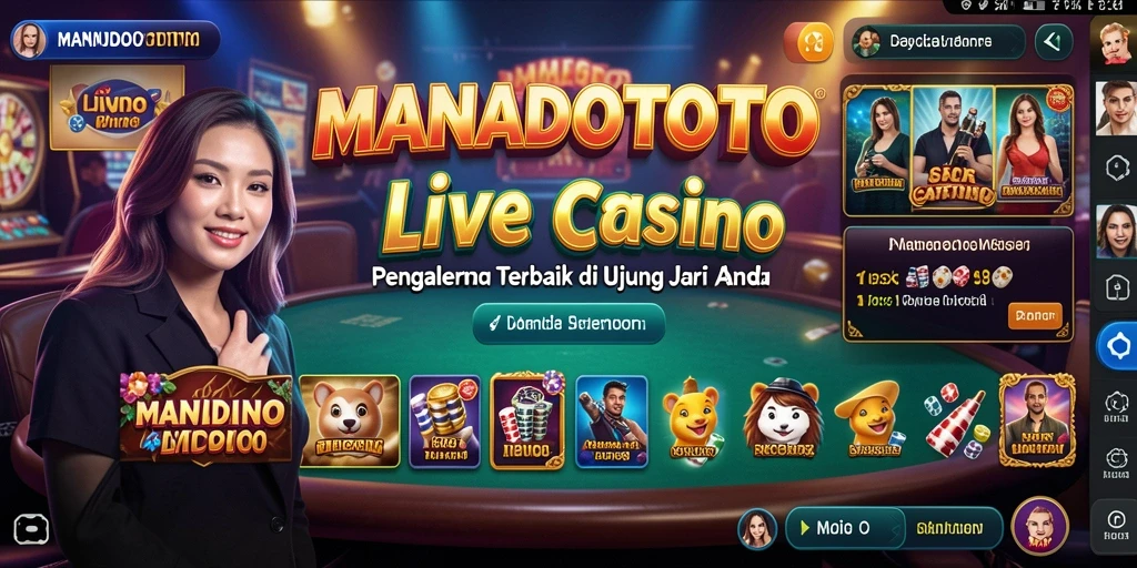 Tampilan gameplay Live Casino yang menegangkan dan interaktif di MANADOTOTO.