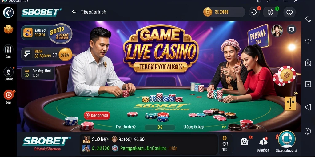 Tampilan gameplay Live Casino yang menarik dan interaktif di SBOBET.