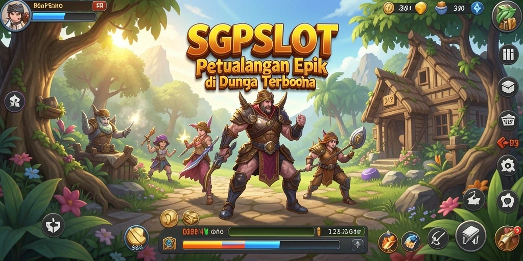 Tangkapan layar utama SGPSLOT menampilkan petualangan seru di dunia terbuka.