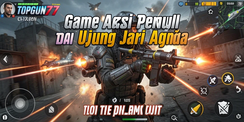 Tangkapan layar gameplay aksi seru di TOPGUN77.