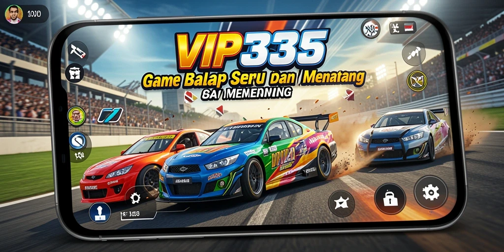 Tampilan screenshot menunjukkan intensitas balapan di VIP333.