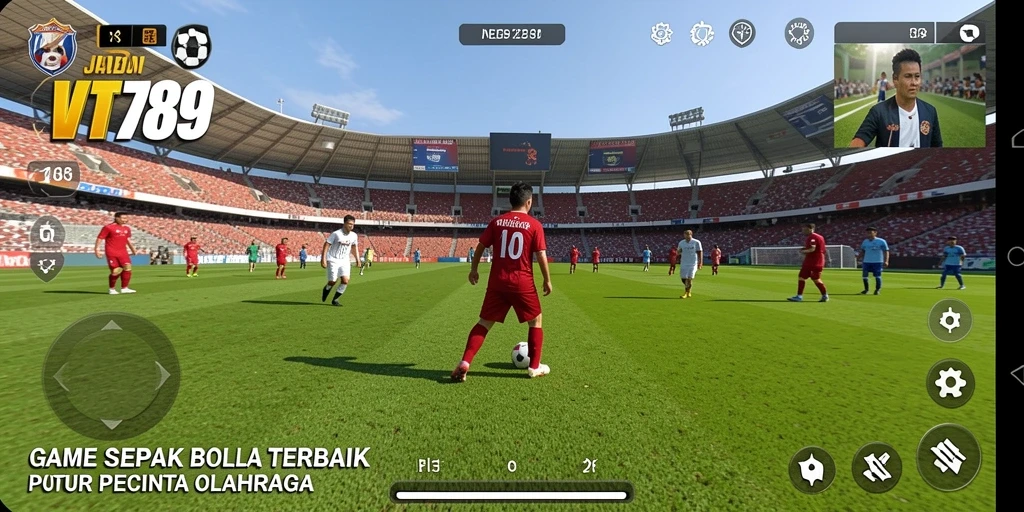 Tampilan gameplay menakjubkan di VT789, setiap detiknya penuh aksi sepak bola.